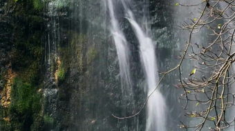 瀑布山水溪流风景素材-众图网