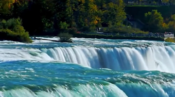 瀑布山水溪流风景素材-众图网