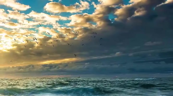 瀑布山水溪流风景素材-众图网