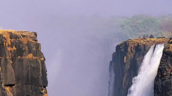 瀑布山水溪流风景素材-众图网