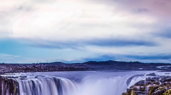 瀑布山水溪流风景素材-众图网