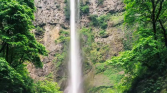 瀑布山水溪流风景素材-众图网