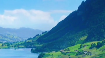 瀑布山水溪流风景素材-众图网