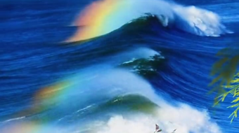 瀑布山水溪流风景素材-众图网