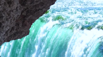瀑布山水溪流风景素材-众图网
