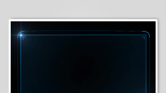 蓝色发光矩形边框图案-众图网