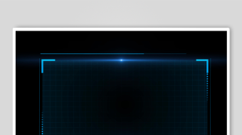 蓝色边框科技感矩形背景-众图网
