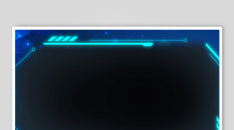 蓝色科技风边框背景-众图网