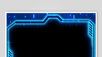 蓝色科技风边框背景图-众图网