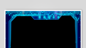 蓝色电路板上的黑色区域-众图网