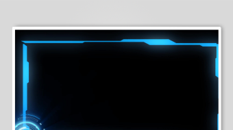 蓝色科技感发光边框背景-众图网