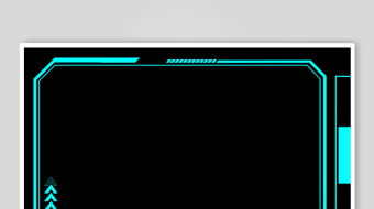 科技感蓝色边框设计元素-众图网