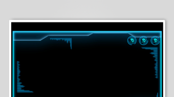 蓝色科技风边框界面元素-众图网