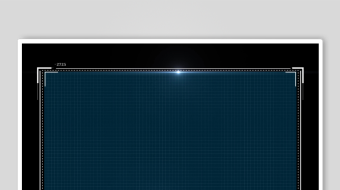 蓝色边框发光矩形背景-众图网