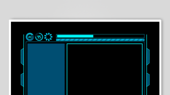 蓝色科幻风格界面元素-众图网