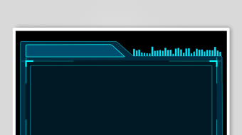 科技感蓝色虚拟屏幕界面-众图网