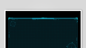 蓝色科技感边框界面元素-众图网