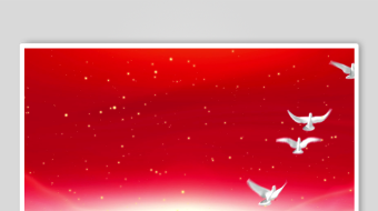 红色星空下的飞鸟景象-众图网