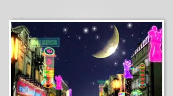 上海百乐门夜景LED素材-众图网