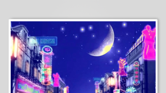 上海百乐门夜景LED素材-众图网