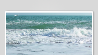 海浪拍岸的美丽海滨景色-众图网