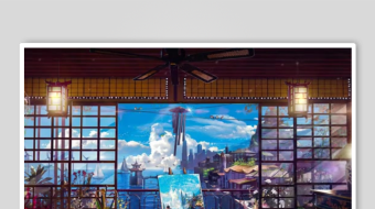 窗外夜景视频素材-众图网