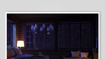 温馨静谧的夜间室内场景-众图网