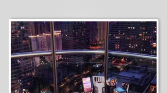 窗外夜景视频素材-众图网