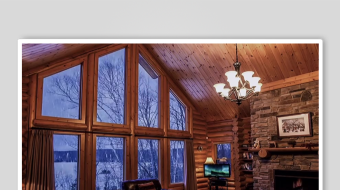 温馨木质客厅室内场景-众图网