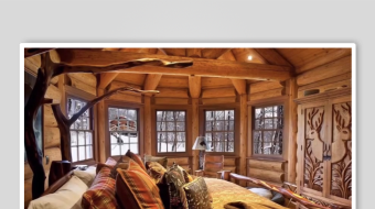 温馨木质风格卧室场景-众图网