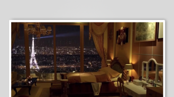 温馨卧室夜景惬意氛围浓-众图网