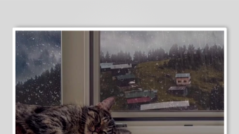 窗外夜景视频素材-众图网