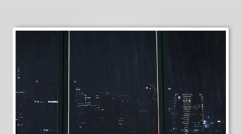 窗外夜景视频素材-众图网