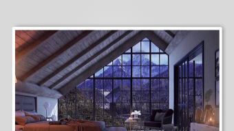 温馨阁楼客厅窗景迷人-众图网