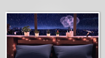 温馨卧室夜景静谧氛围浓-众图网