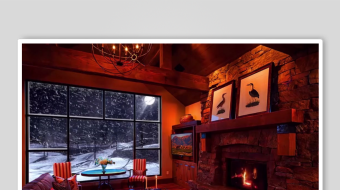 温馨冬日客厅温馨场景-众图网