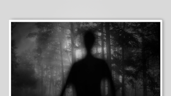 黑暗中孤独的神秘身影-众图网