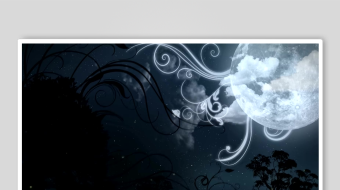 梦幻月夜下的神秘花卉-众图网