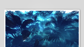 深海奇幻光影海底景象-众图网