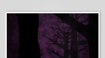 紫色夜幕下的神秘树林-众图网