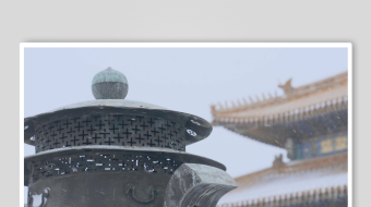 冬天唯美雪花飘素材背景-众图网