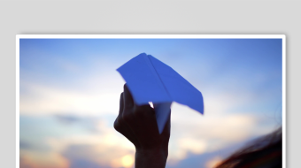 夕阳纸飞机素材背景-众图网