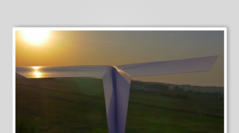 夕阳纸飞机素材背景-众图网