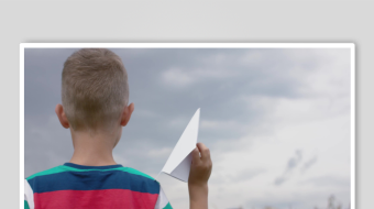 夕阳纸飞机素材背景-众图网