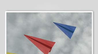 夕阳纸飞机素材背景-众图网