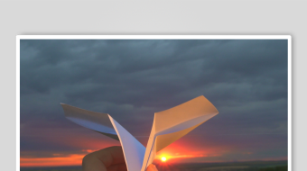 夕阳纸飞机素材背景-众图网