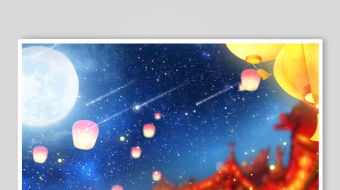 孔明灯背景视频素材-众图网