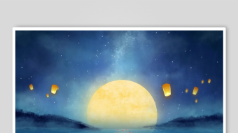 孔明灯背景视频素材-众图网