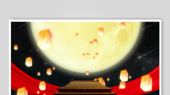 孔明灯背景视频素材-众图网