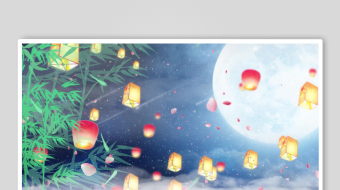 孔明灯背景视频素材-众图网